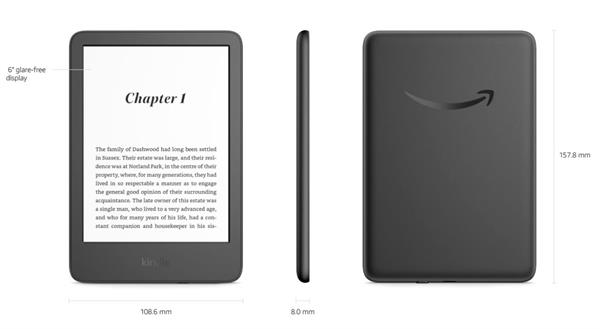 eBookReader Amazon Kindle 11 Specifikationer